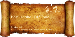 Herlicska Tünde névjegykártya