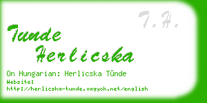 tunde herlicska business card